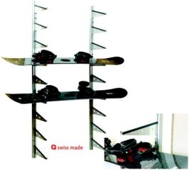 SWISS-TROCK Snowboardhalter für Wandmontage (9 Boards)