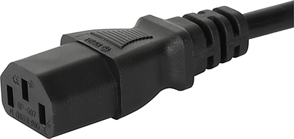 GST Geräteanschlusskabel: CH Anschlussleitung mit IEC Gerätesteckdose C13, gerade